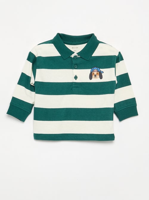 Polo rayé en jersey de coton - Kiabi Polo rayé en jersey de coton - Kiabi