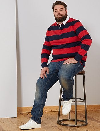 Polo rayé esprit rugby
