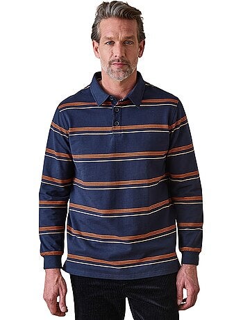 Polo rayé manches longues - DAXON