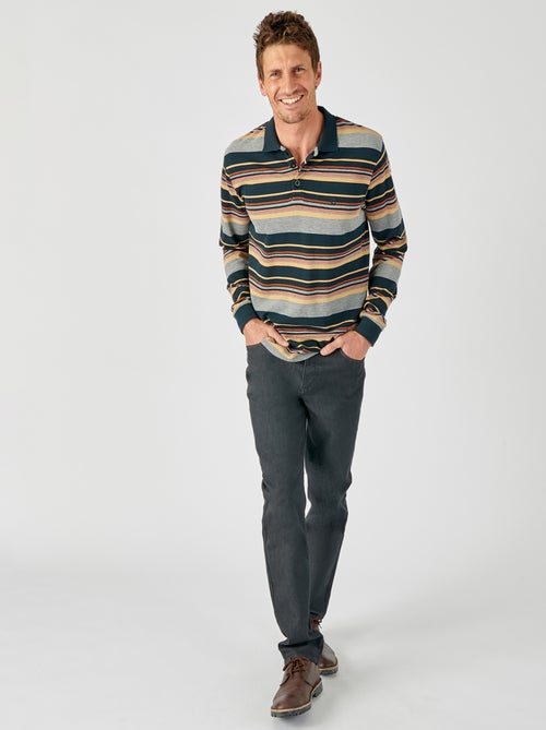 Polo rayures pur coton - Damart - Kiabi