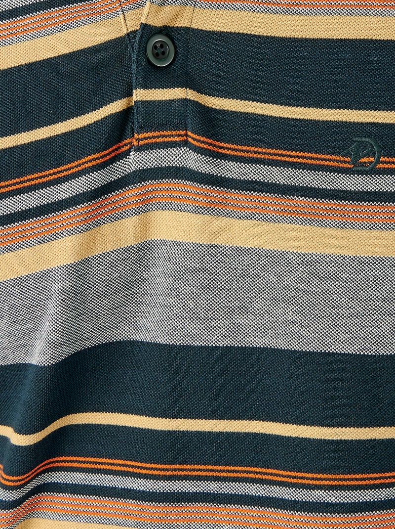 Polo rayures pur coton - Damart Bleu - Kiabi