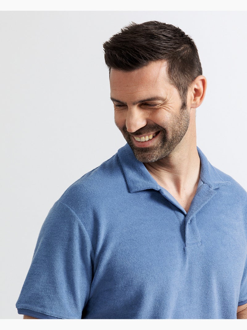 Polo Regular Break   Manches courtes - New Man Bleu - Kiabi