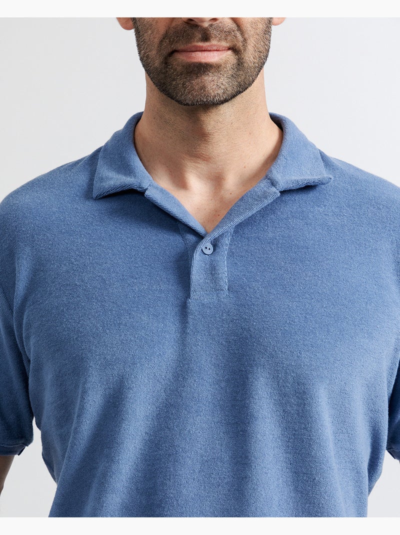 Polo Regular Break   Manches courtes - New Man Bleu - Kiabi