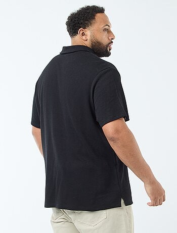 Polo regular en maille relief