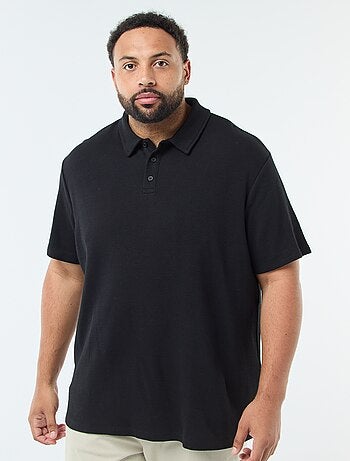 Polo regular en maille relief