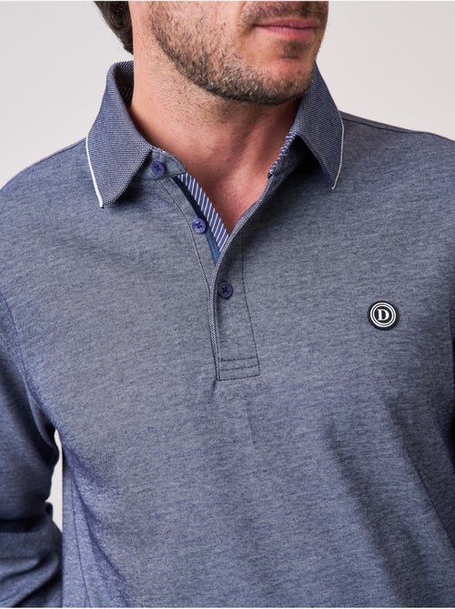 Polo regular homme avec col contrasté 'deeluxe' - Kiabi