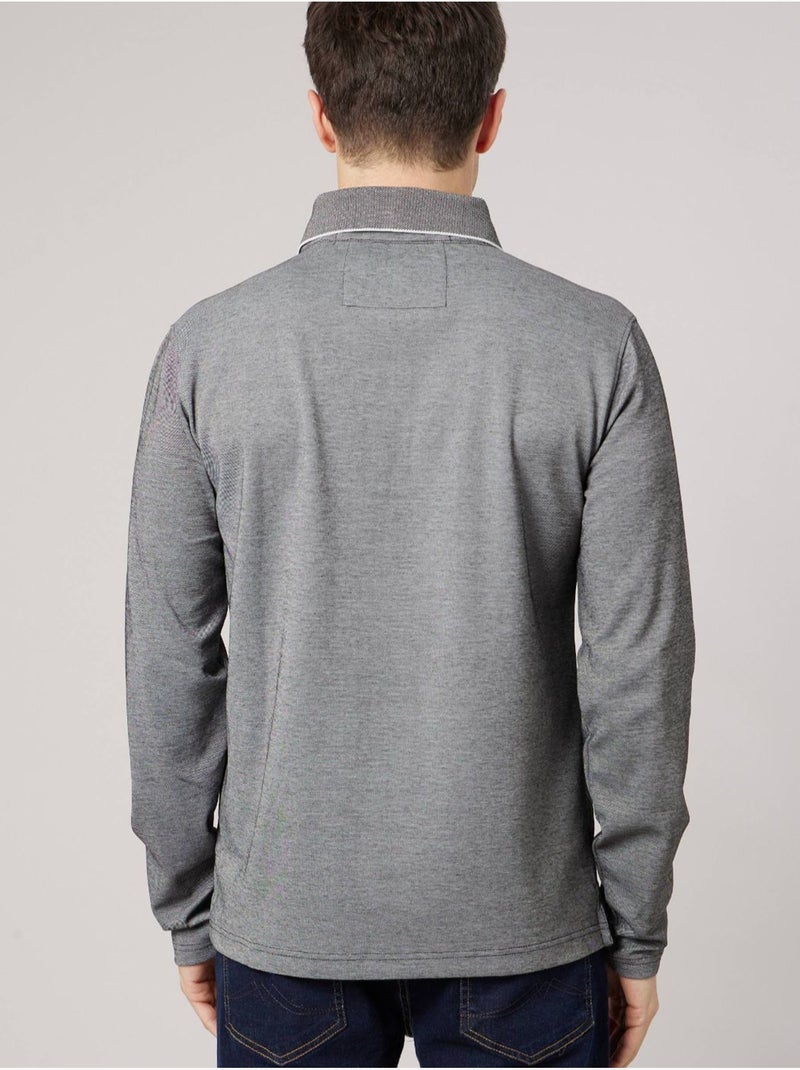 Polo regular homme avec col contrasté 'deeluxe' Noir - Kiabi