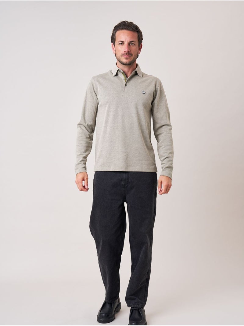 Polo regular homme avec col contrasté 'deeluxe' Vert bouteille - Kiabi