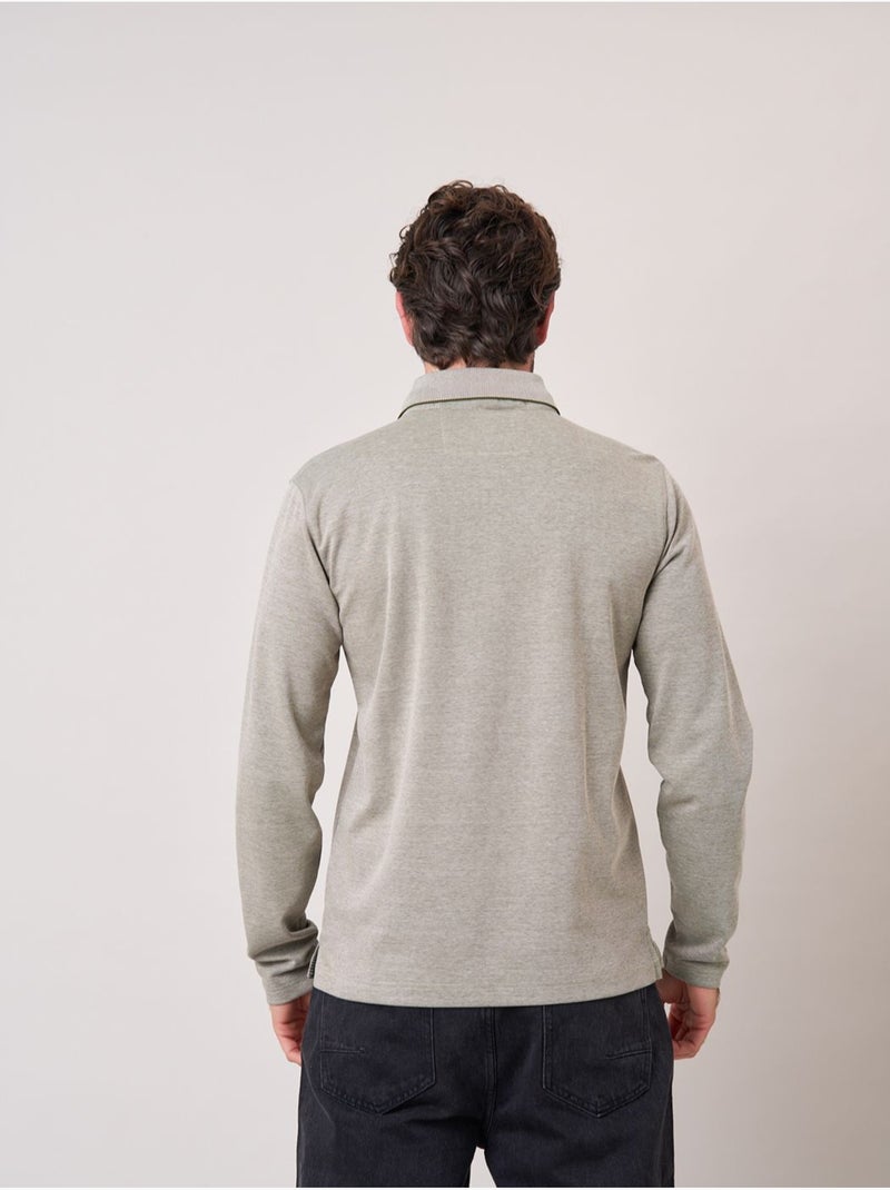 Polo regular homme avec col contrasté 'deeluxe' Vert bouteille - Kiabi