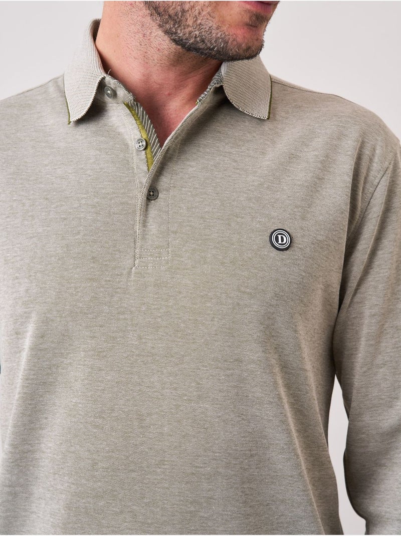 Polo regular homme avec col contrasté 'deeluxe' Vert bouteille - Kiabi