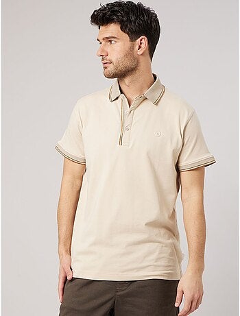 Polo regular homme avec col rayé 'deeluxe'