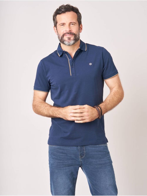 Polo regular homme avec col rayé 'Deeluxe' - Kiabi