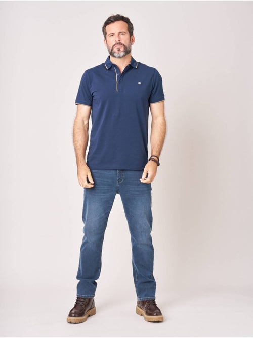 Polo regular homme avec col rayé 'Deeluxe' - Kiabi