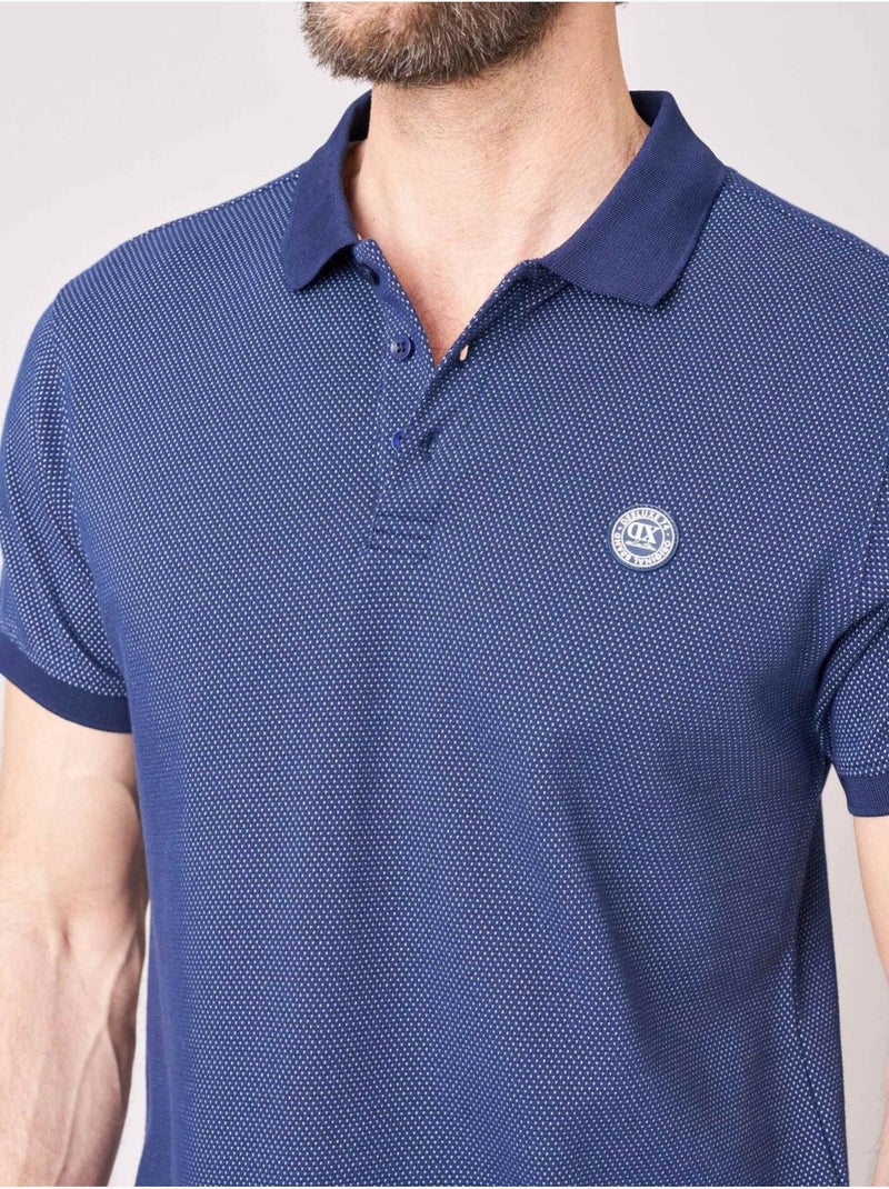 Polo regular homme en coton 'Deeluxe' Bleu foncé - Kiabi