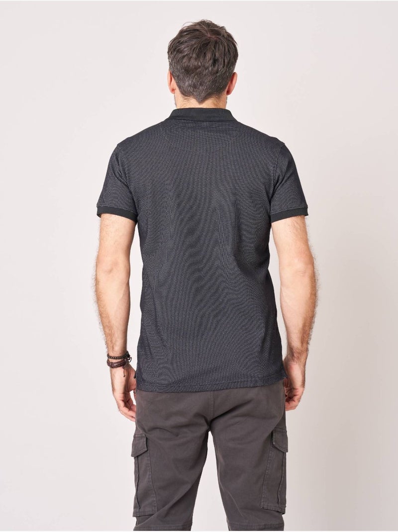 Polo regular homme en coton 'Deeluxe' Noir - Kiabi