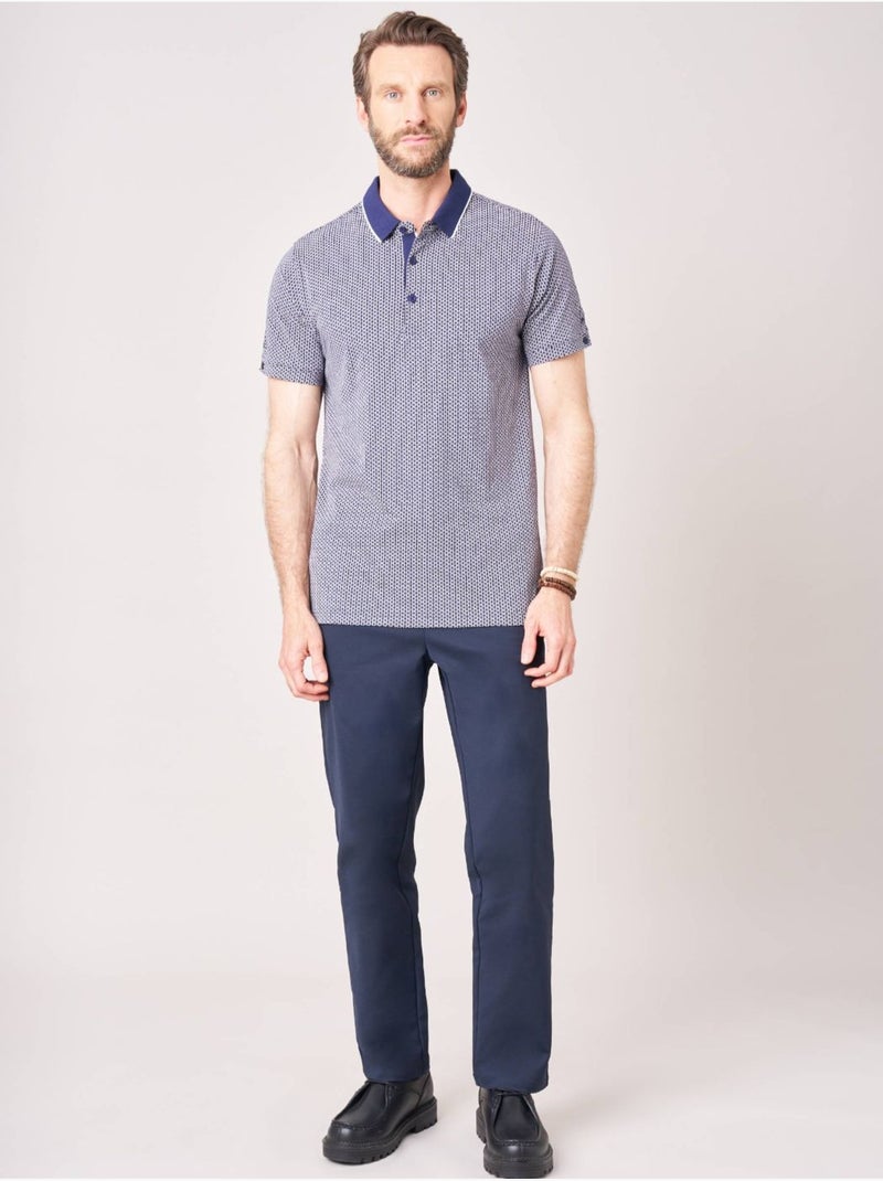 Polo regular homme en jersey coton 'deeluxe' Bleu marine - Kiabi