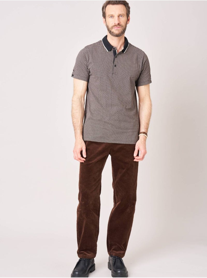 Polo regular homme en jersey coton 'deeluxe' Noir - Kiabi