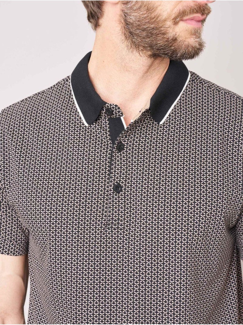 Polo regular homme en jersey coton 'deeluxe' Noir - Kiabi