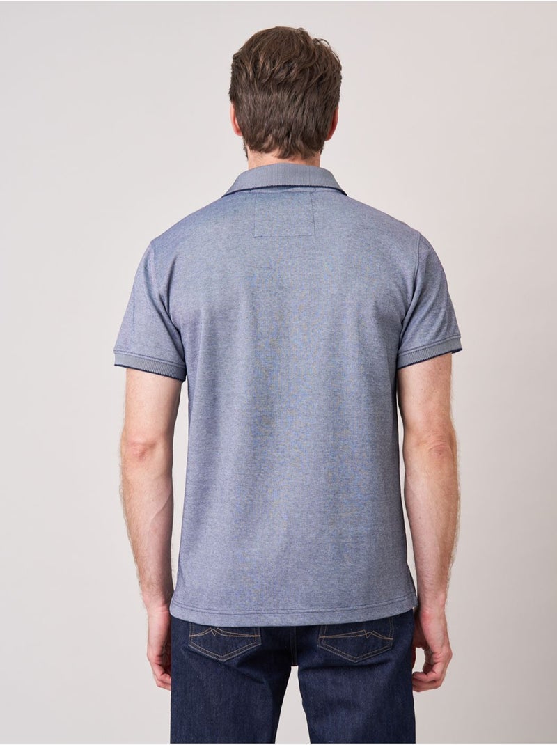 Polo regular homme en matière piquée 'deeluxe' Bleu marine - Kiabi