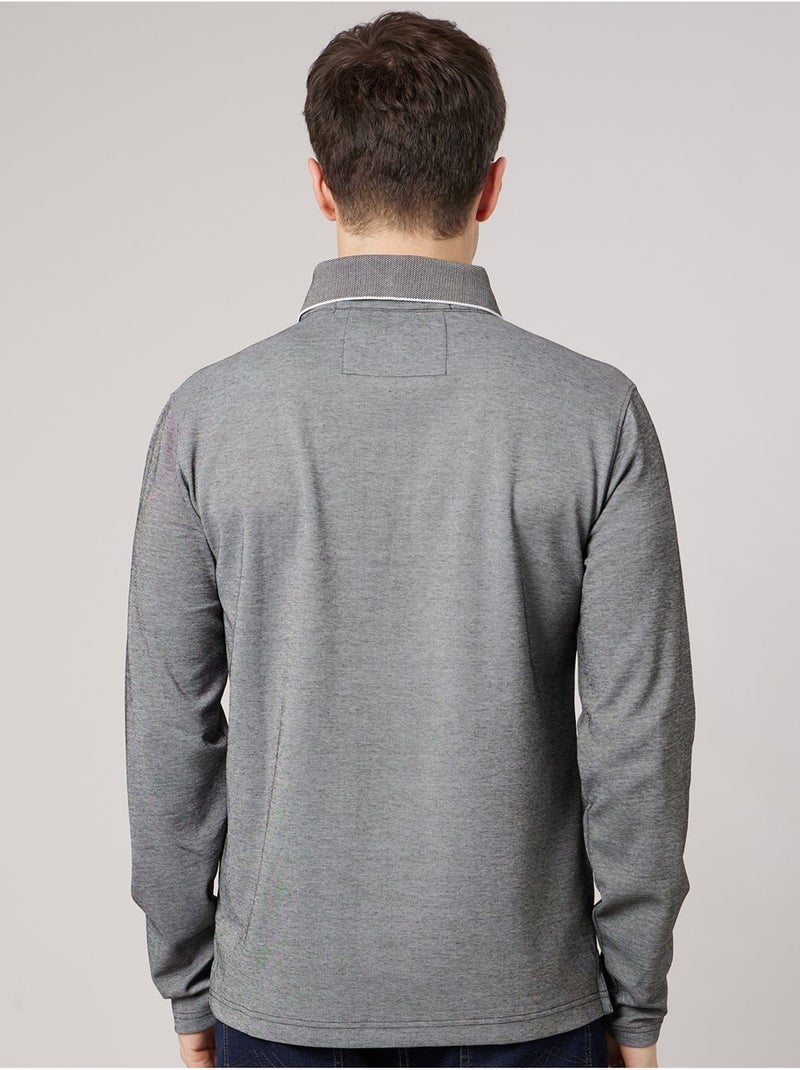 Polo regular homme en matière piquée 'deeluxe' Noir - Kiabi
