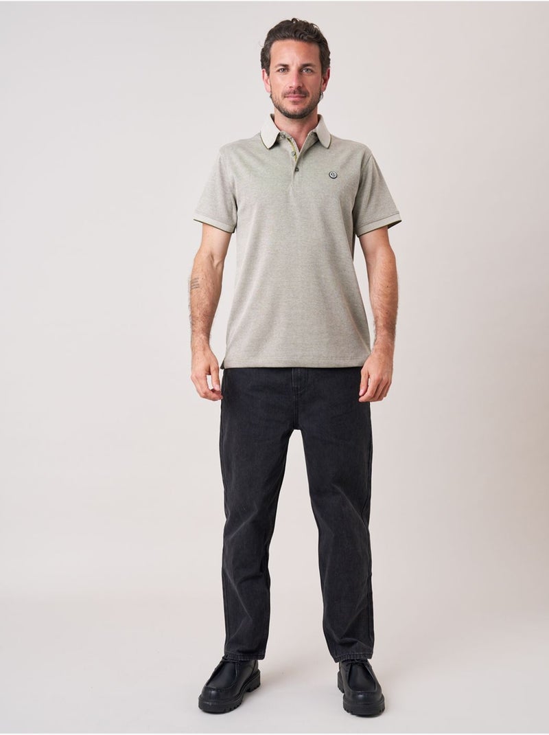Polo regular homme en matière piquée 'deeluxe' Vert bouteille - Kiabi