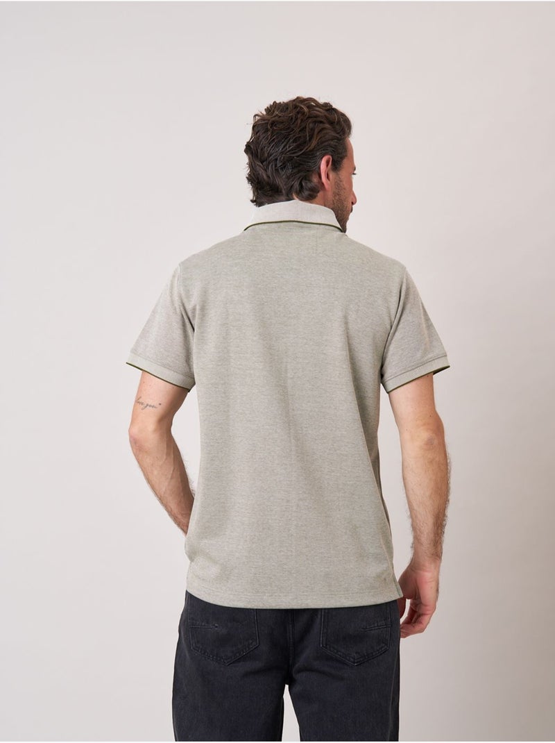 Polo regular homme en matière piquée 'deeluxe' Vert bouteille - Kiabi