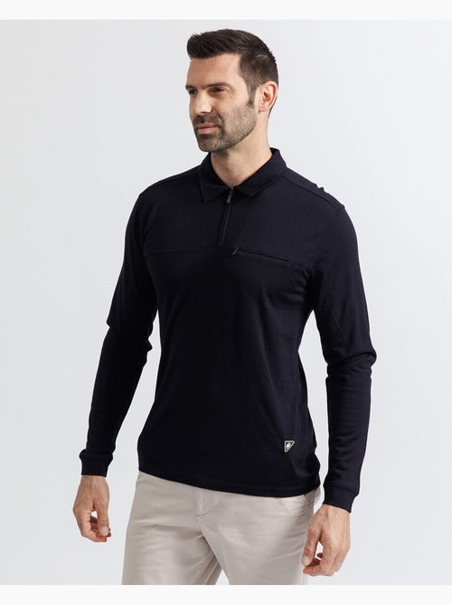 Polo Regular Stone   Manches longues - New Man - Kiabi