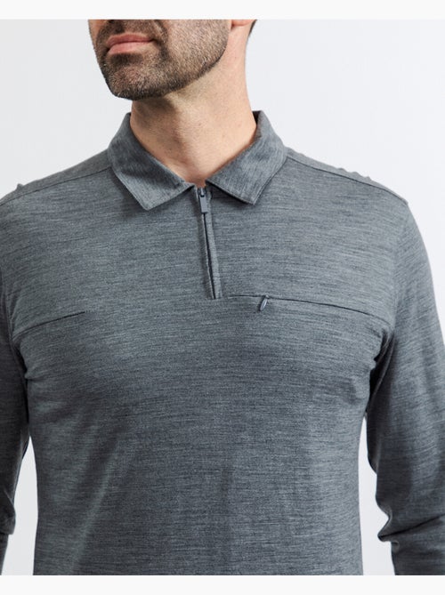 Polo Regular Stone   Manches longues - New Man - Kiabi