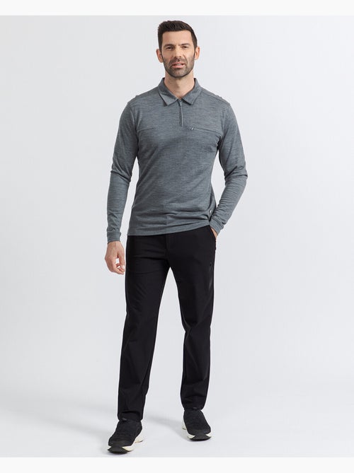 Polo Regular Stone   Manches longues - New Man - Kiabi