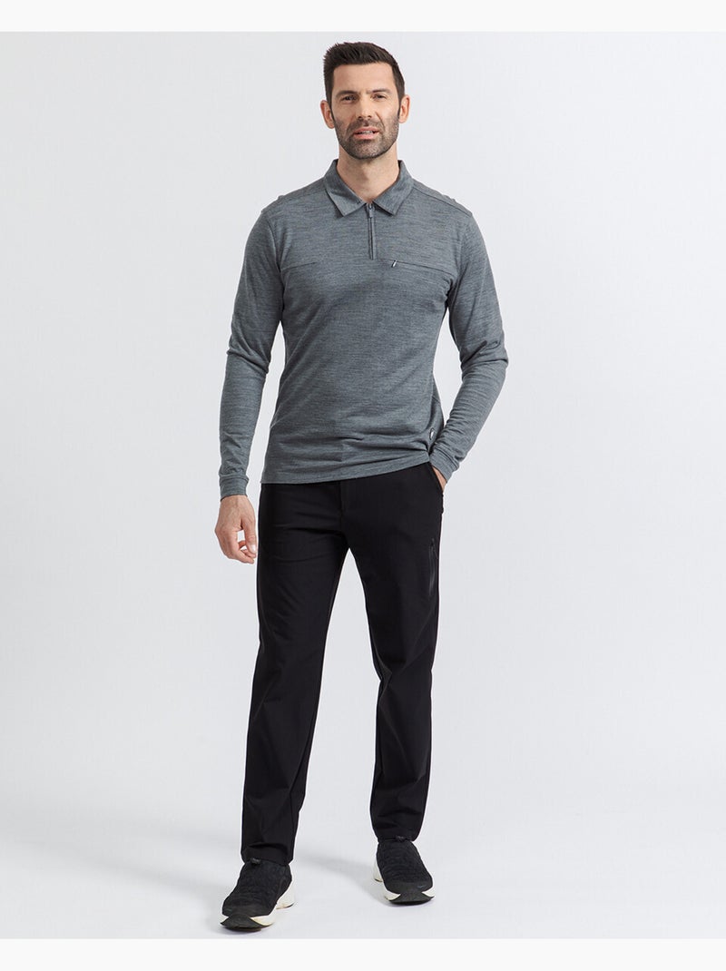 Polo Regular Stone   Manches longues - New Man Gris - Kiabi