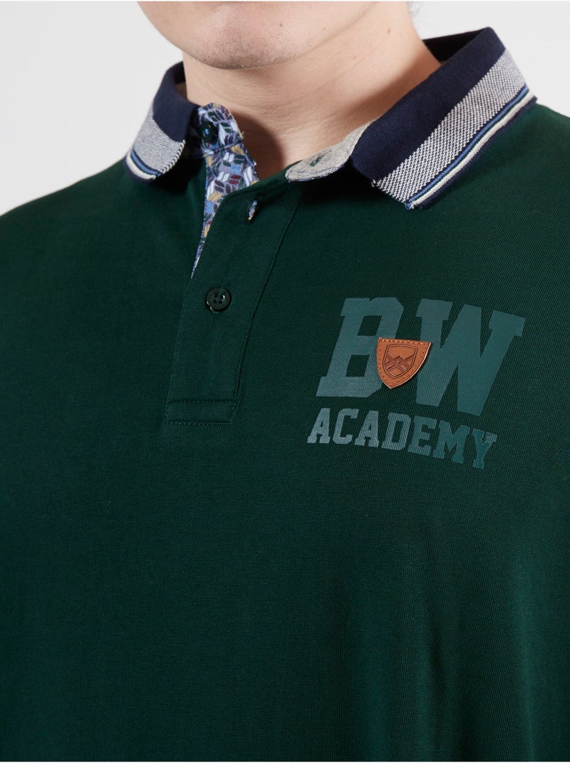 POLO RETRO ACADEMY LEATH Vert - Kiabi