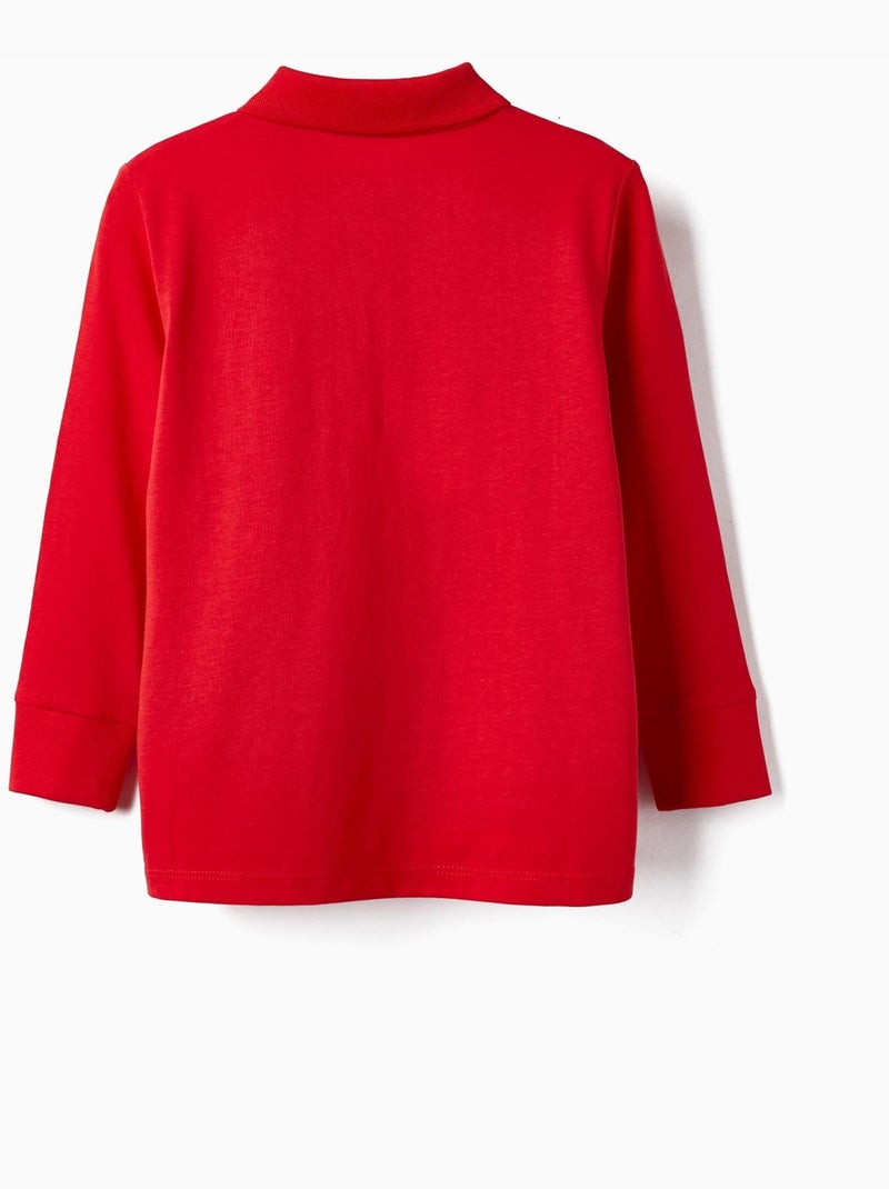 Polo rouge à manches longues pour garçon manches longues ESSENTIALS LINE Rouge - Kiabi