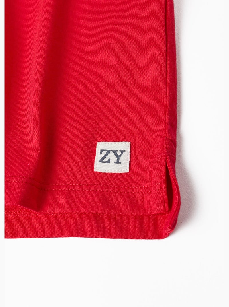 Polo rouge à manches longues pour garçon manches longues ESSENTIALS LINE Rouge - Kiabi