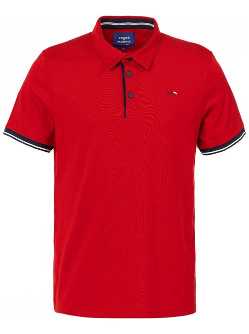 Polo rouge Homme - Terre de Marins - Kiabi