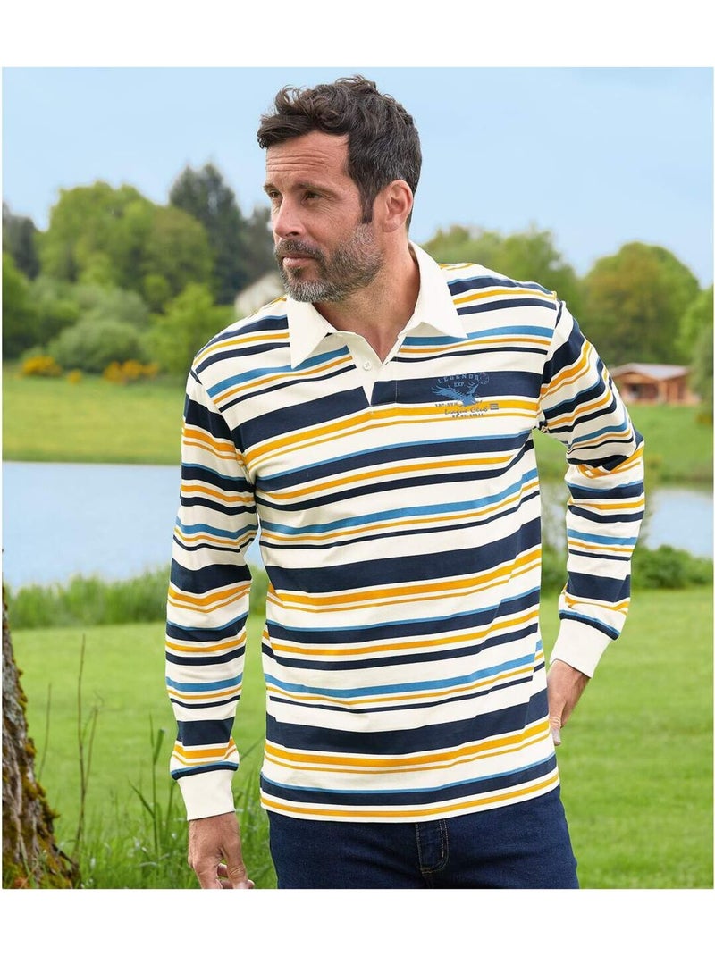 Polo Rugby League Club   - ATLAS FOR MEN Ecru - Kiabi