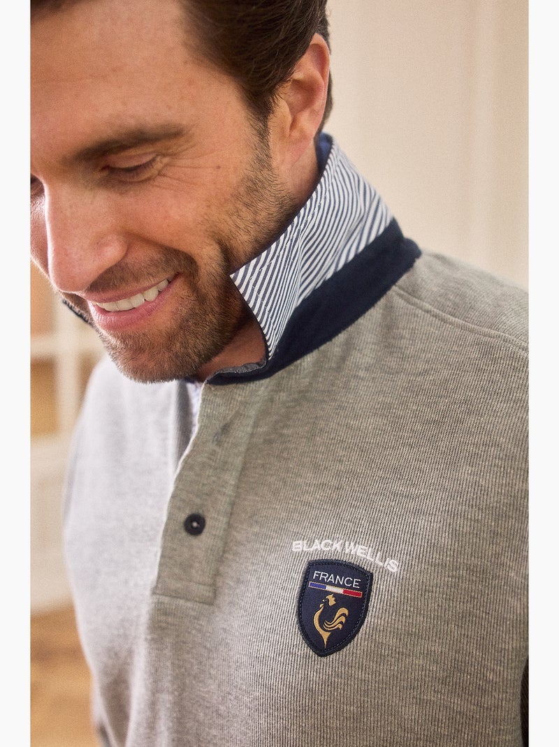 POLO RUGBY ORIGINS CASUAL Gris - Kiabi