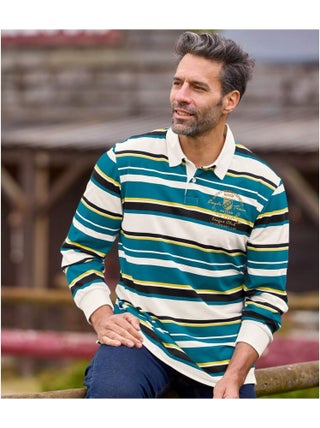 Polo Rugby Rayé Sportwear   - ATLAS FOR MEN