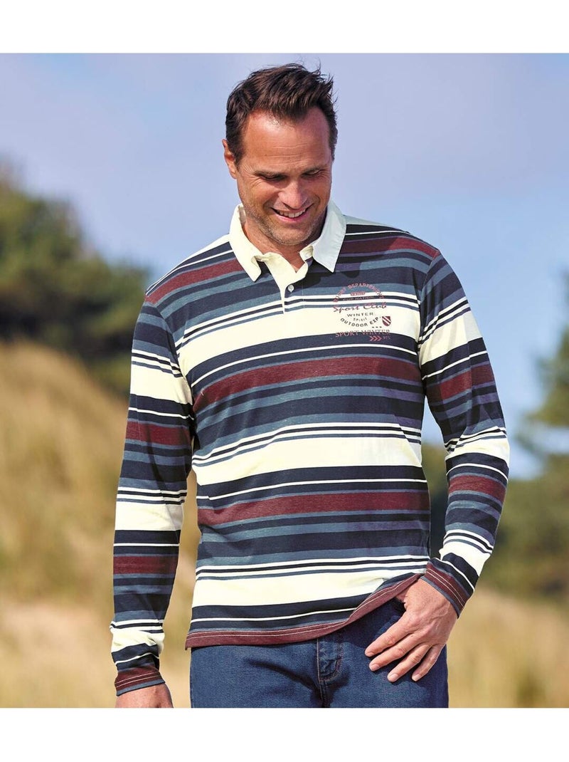 Polo Rugby Sport Club - ATLAS FOR MEN Blanc Bleu - Kiabi
