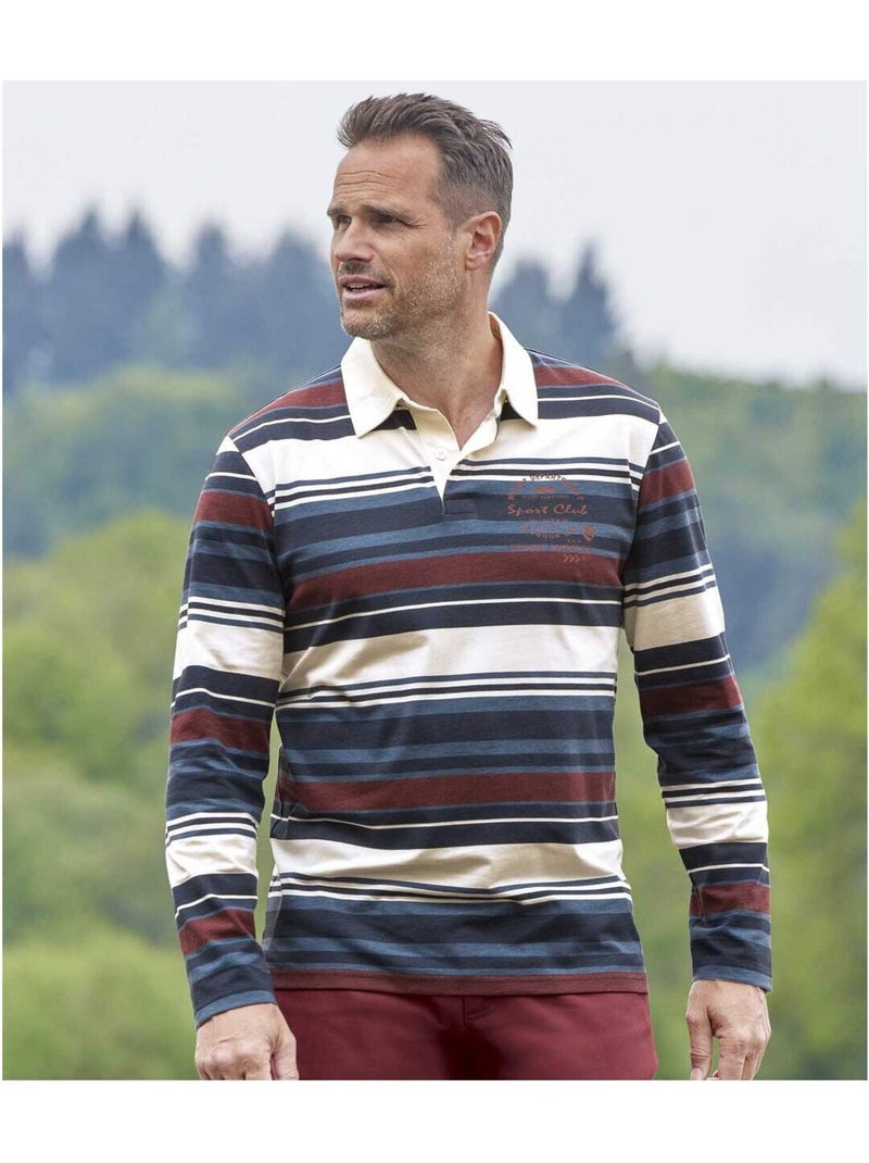 Polo Rugby Sport Club - ATLAS FOR MEN Blanc Bleu - Kiabi