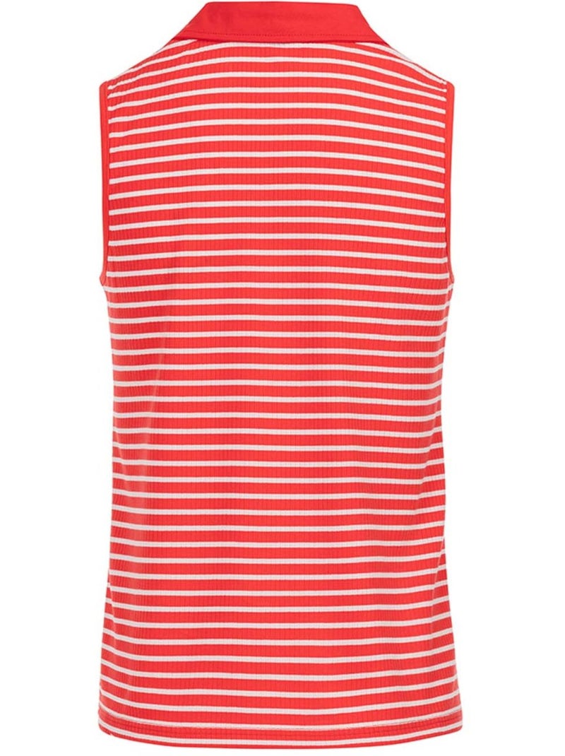 Polo sans manches - Terre de Marins Blanc Rouge - Kiabi