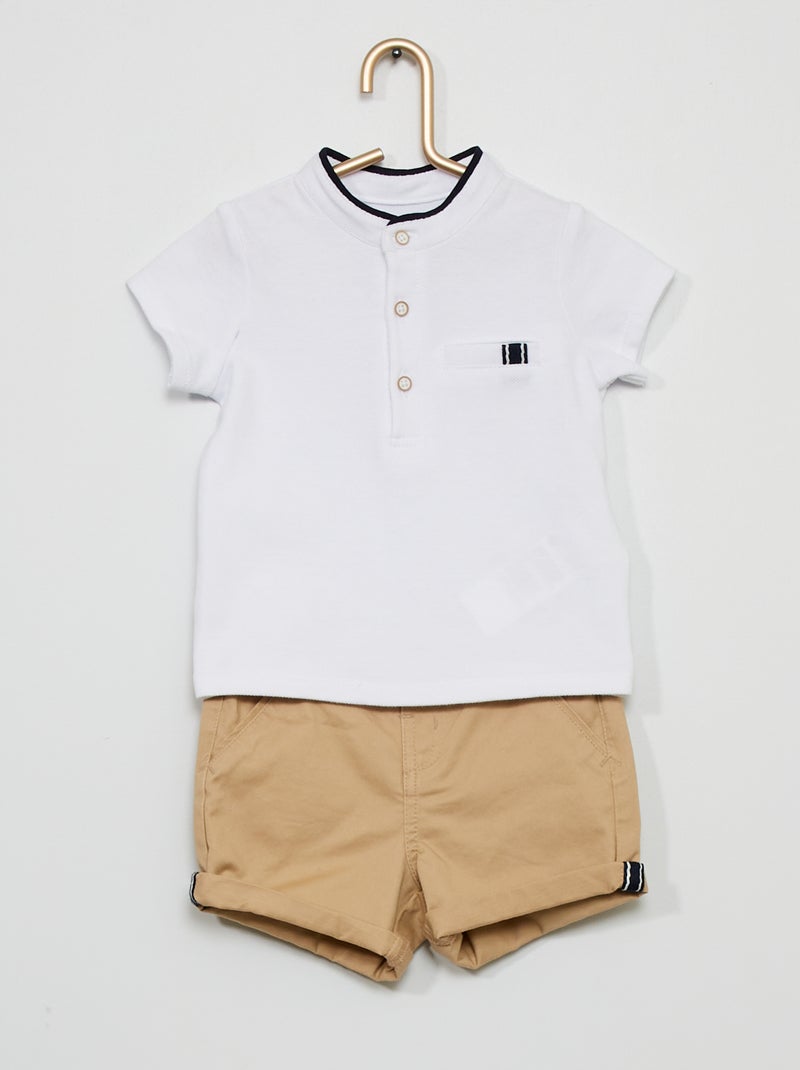 Polo + short beige - Kiabi