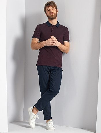 Polo slim à pois