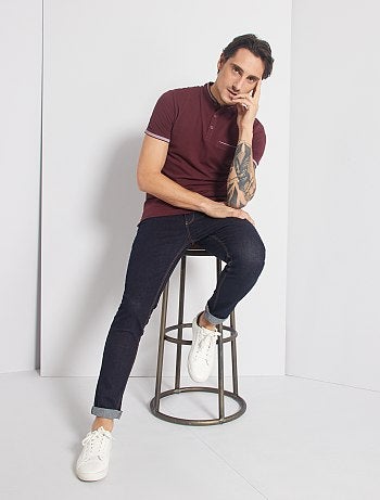 Polo slim col mao