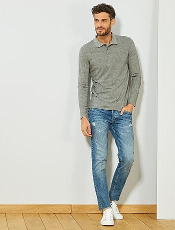 Polo slim coton bio majoritaire 'éco-conception'