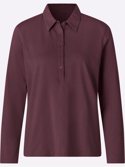 Polo sportif manche longues - taille standard - moda vilona - Kiabi Polo sportif manche longues - taille standard - moda vilona - Kiabi