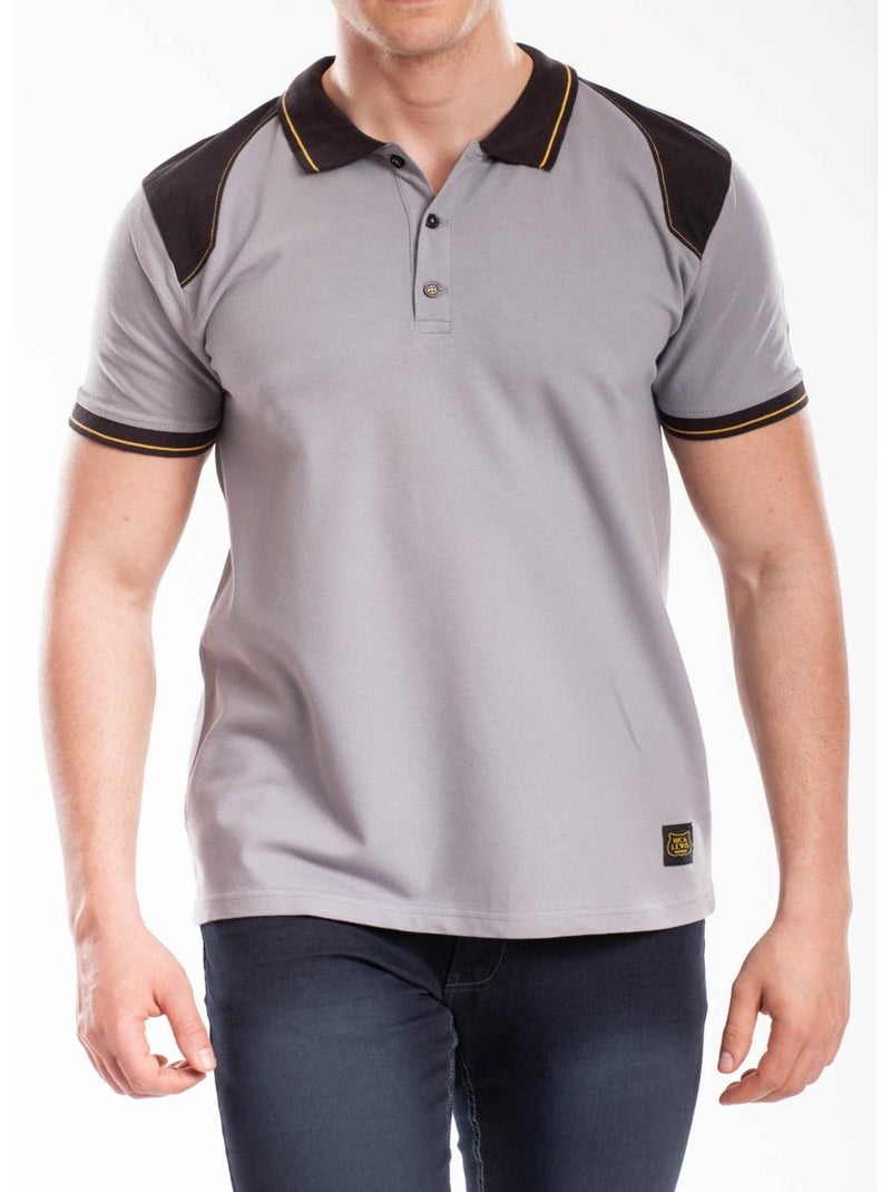 Polo stretch renforcé WORKPOL 'Rica Lewis' Gris - Kiabi