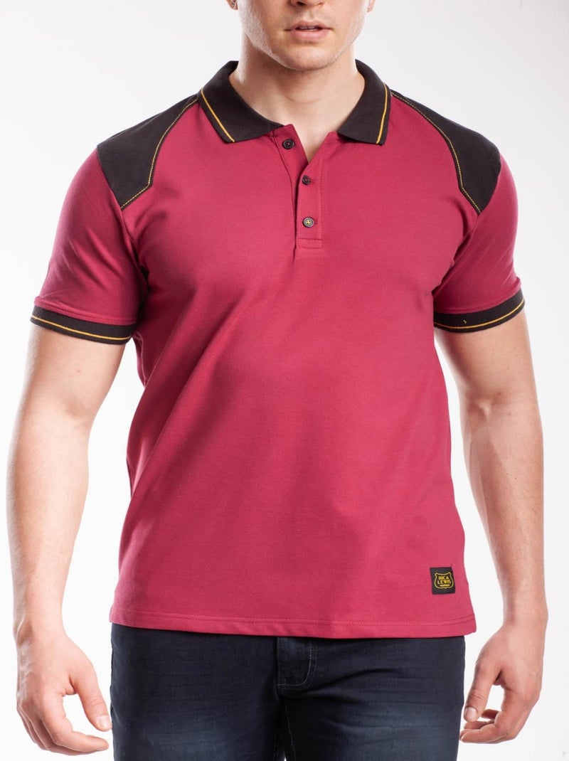 Polo stretch renforcé WORKPOL 'Rica Lewis' Rouge - Kiabi