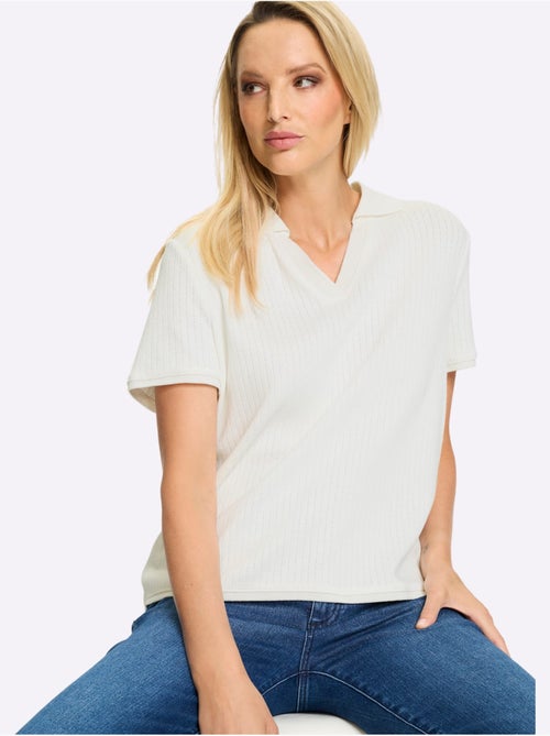 Polo Structure Jacquard - Taille Standard - helline - Kiabi