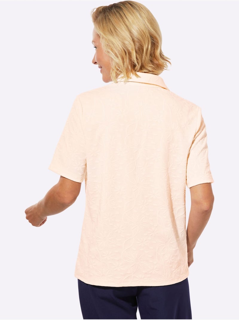 Polo Structure Jacquard - Taille Standard - Witt Ivoire - Kiabi