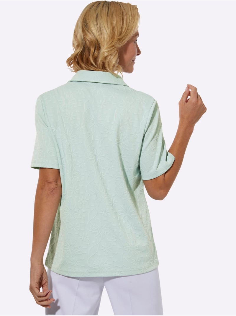 Polo Structure Jacquard - Taille Standard - Witt Menthe - Kiabi